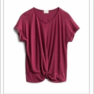 Maroon Short Sleeve Top
